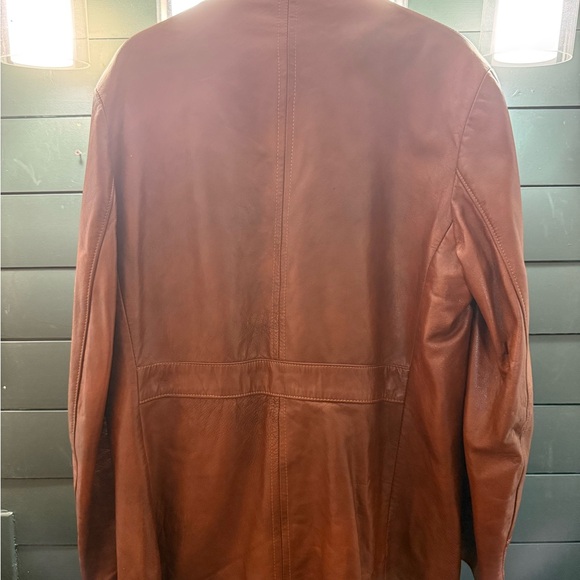 Reed 🇺🇸 Made in USA Brown Leather Field Chore Casual Jacket w/ Liner Men’s L/XL - Picture 5 of 9